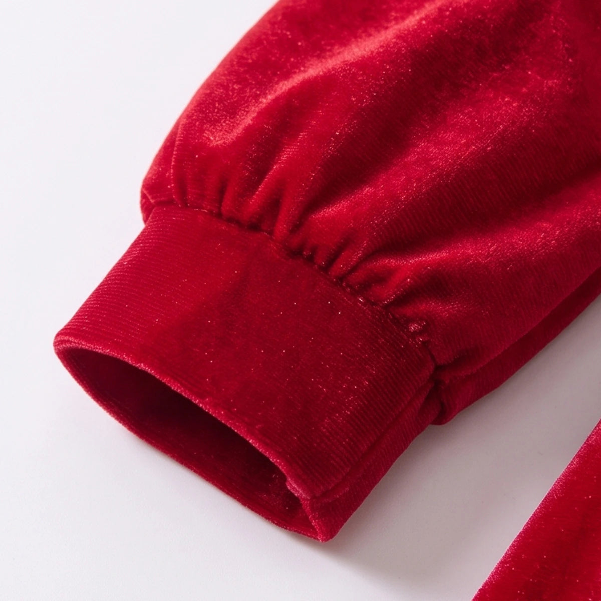 Girls Red Bow Applique Long Sleeve Fit & Flare Dress Casual Dresses