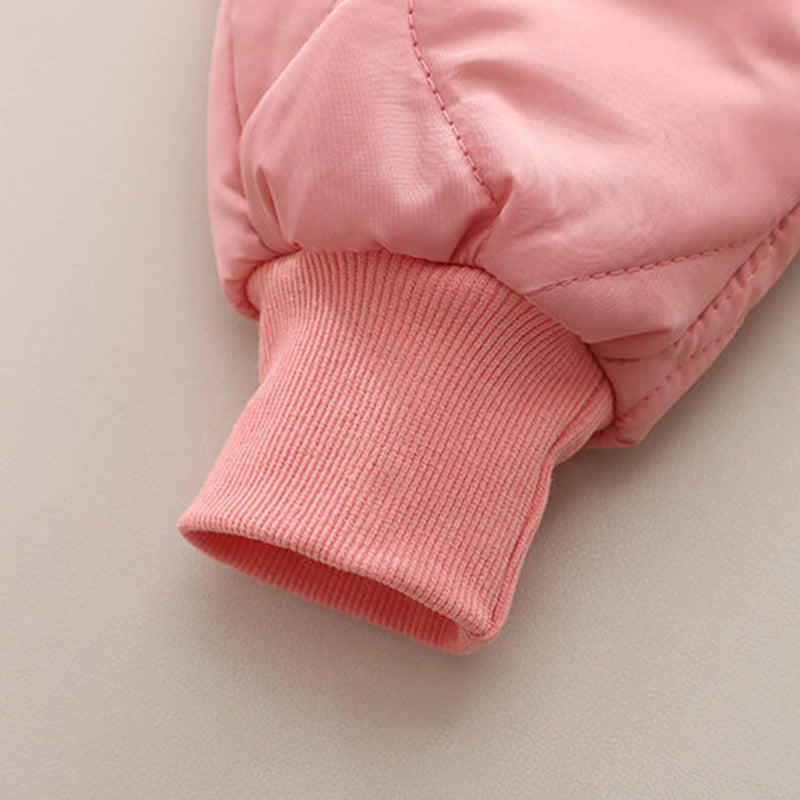 Girls Pink Embroidered High Neck Sweatshirt With jogger Co-ord Sets Sets