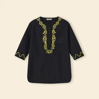 Boys Black Embroidered Kurta With Pajama Sets Ethnicwear Boys
