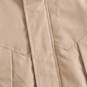Boys Light Brown Hooded Zip-up Jacket Coats & Jackets