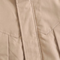 Boys Light Brown Hooded Zip-up Jacket Coats & Jackets