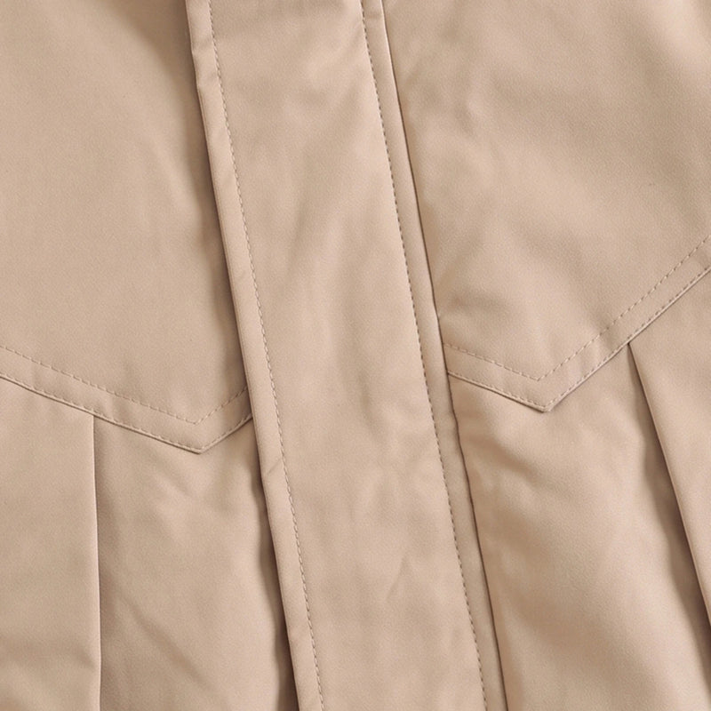 Boys Light Brown Hooded Zip-up Jacket Coats & Jackets