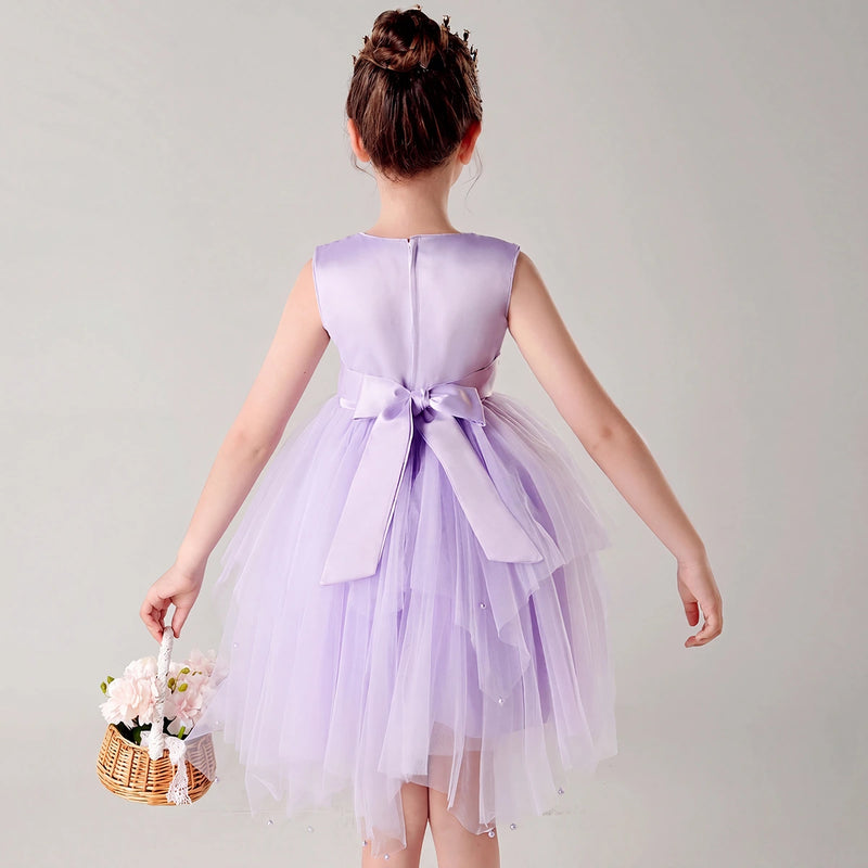 Girls Purple Sequin Embellished Tutu Party Wear Dress Party Dresses