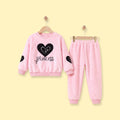 Girls Light Pink Typographic Sweatshirt & Pants Sets 2 pc. Sets Light Pink 3-4 Y