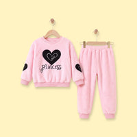 Girls Light Pink Typographic Sweatshirt & Pants Sets 2 pc. Sets Light Pink 3-4 Y