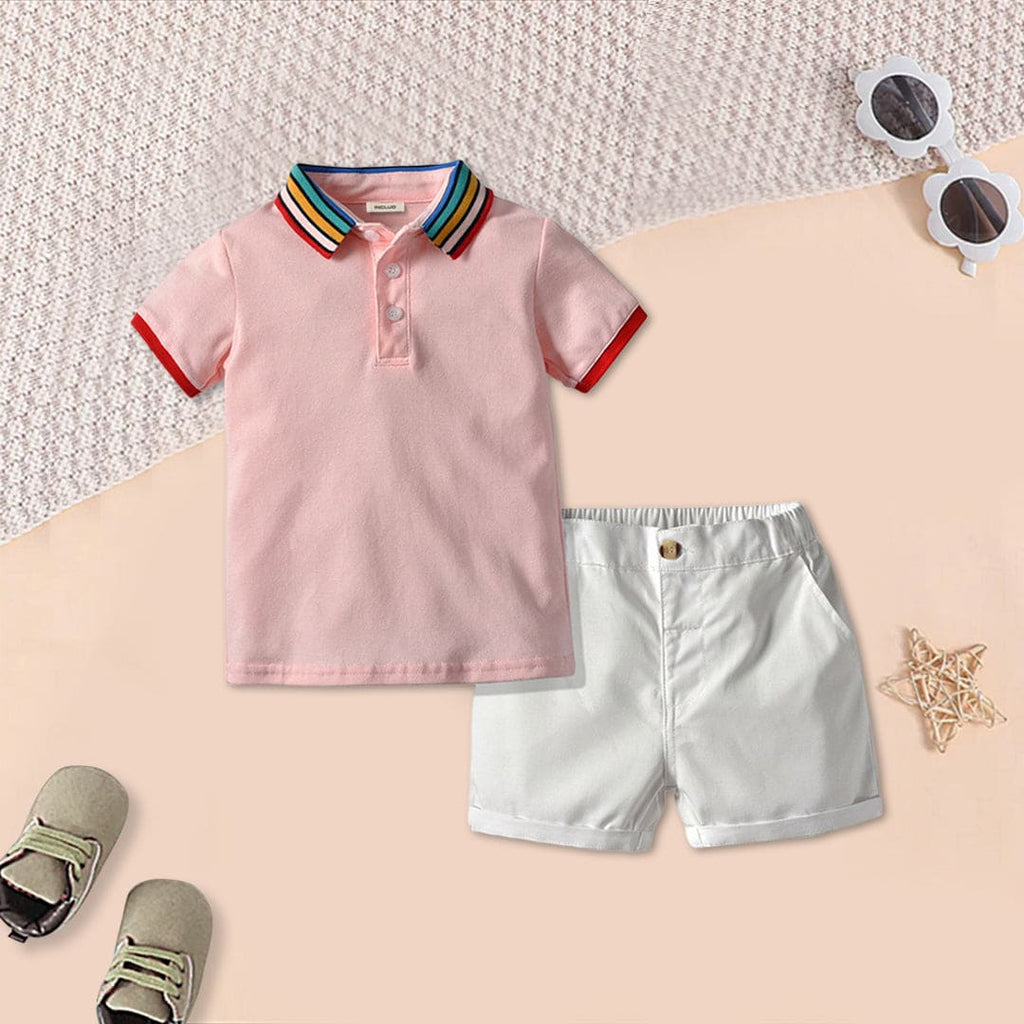 Boys Polo T-shirt With Elasticated Shorts