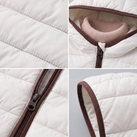 Girls Off White Hooded Zip-up Puffer Jacket Coats & Jackets