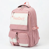 Girls Pink Multi-Pocket School Backpack Trending Accessories Pink Onesize