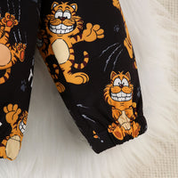 Boys Black Animal Print Hooded Jackets Coats & Jackets