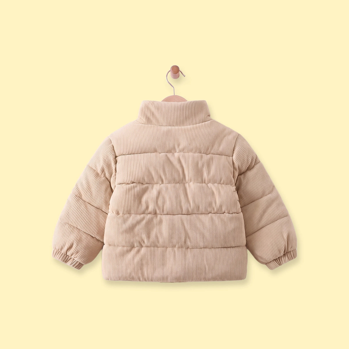 Boys Beige Textured Long Sleeve Jacket Coats & Jackets