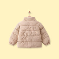 Boys Beige Textured Long Sleeve Jacket Coats & Jackets