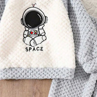 Boys Grey Astronaut Printed Sweatshirt With Jogger Sets 2 pc. Sets