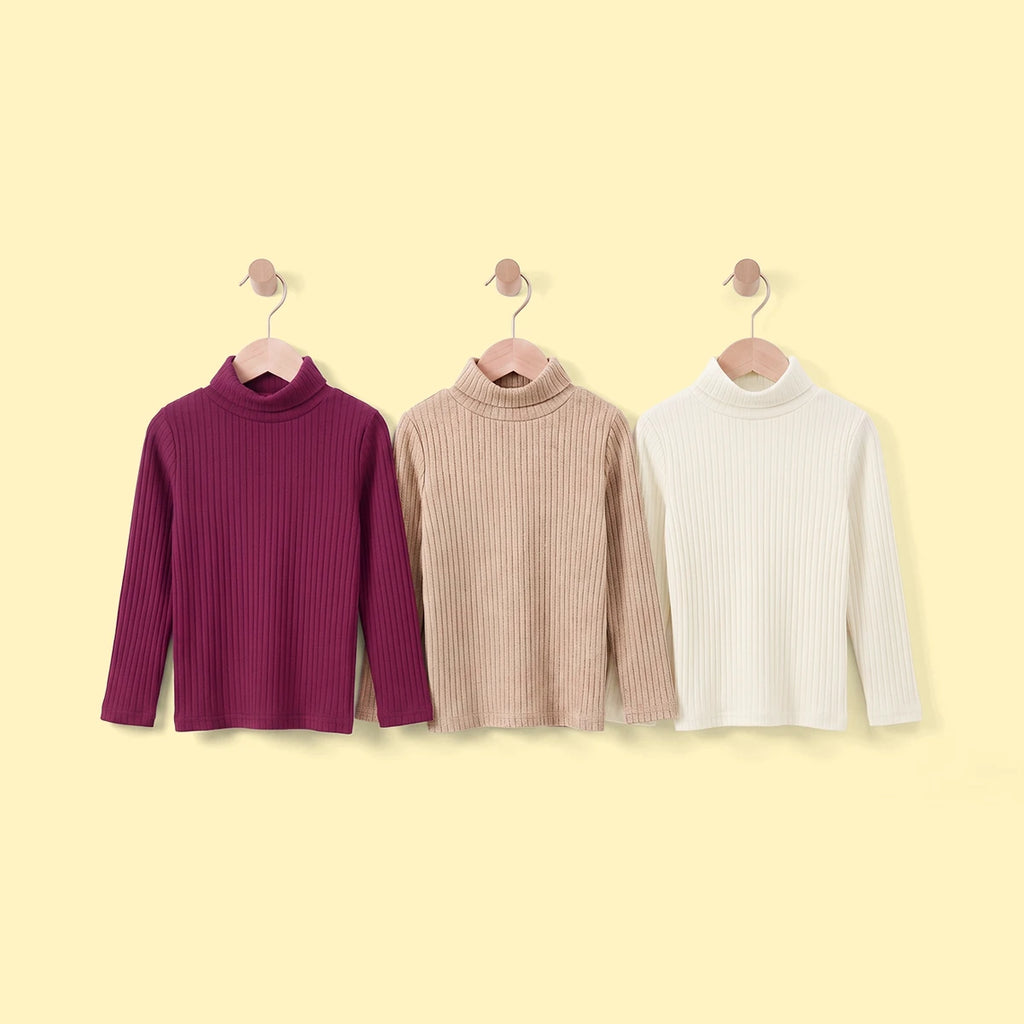 Girls Multicolour Textured Long Sleeve T-Shirt Pack Of 3 Tshirts Multicolor 3-4 Y
