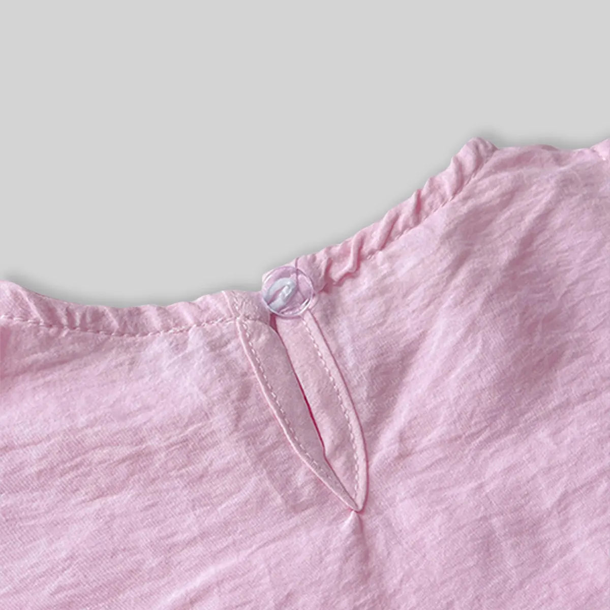 Girls Pink Bow Appliqued A-line Dress With Ruffled Hem Casual Dresses
