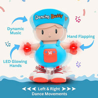Kids Blue Dancing Buddy Figure Toy with LED Lights Trending Accessories