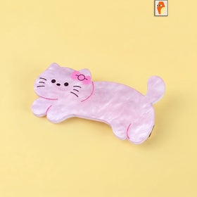 Pack of 6 Pcs Girls Multicolour Cat Motif Alligator Clips Clips