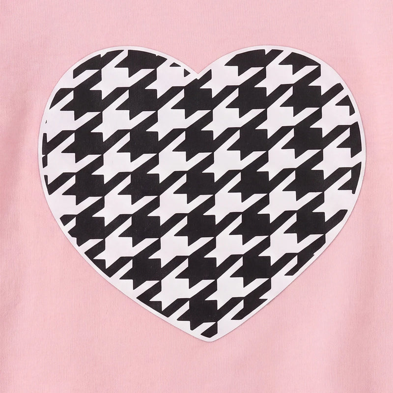 Girls Pink Heart Long Sleeve Sweatshirt With Pants Sets 2 pc. Sets