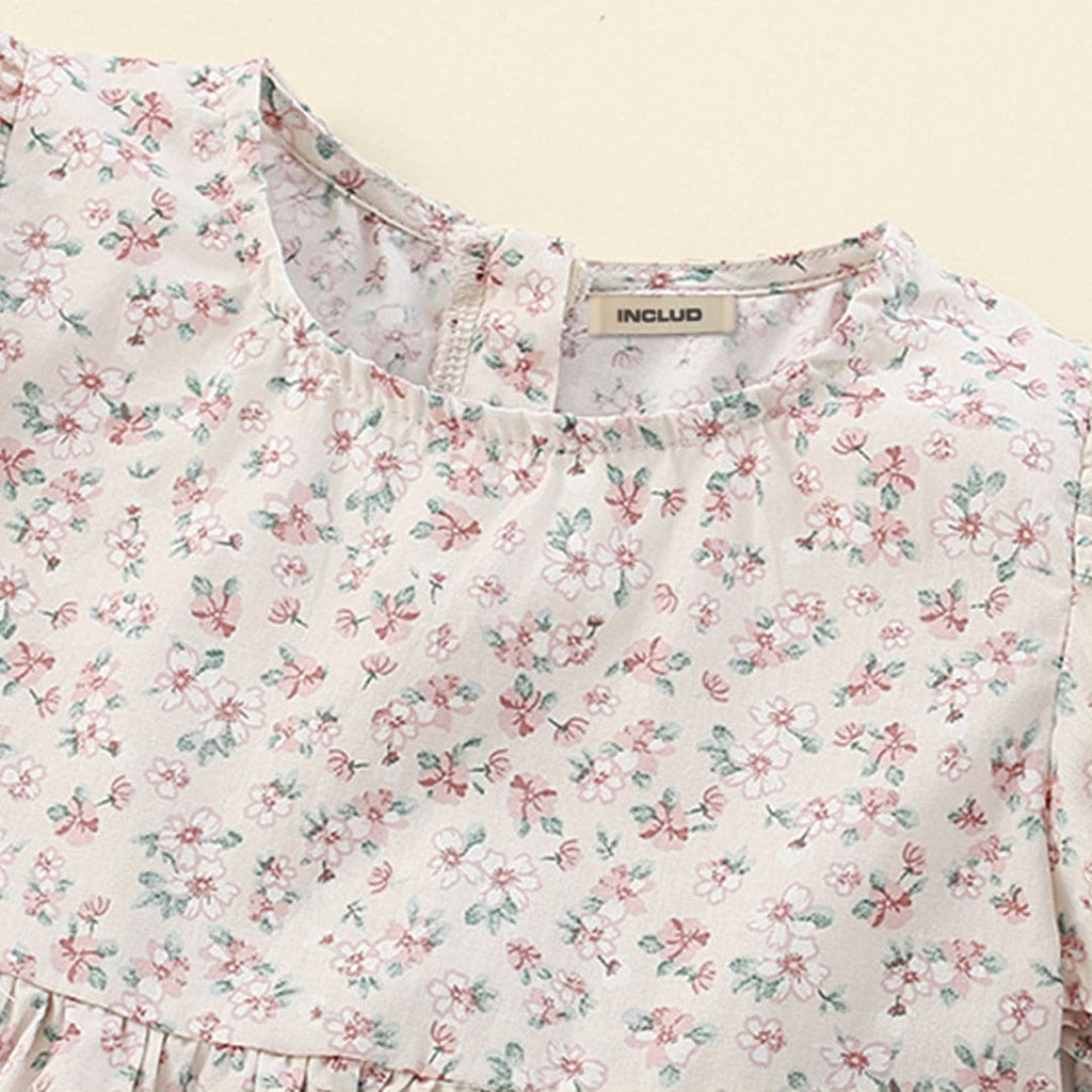 Girls Floral Print Casual Dress Casual Dresses   