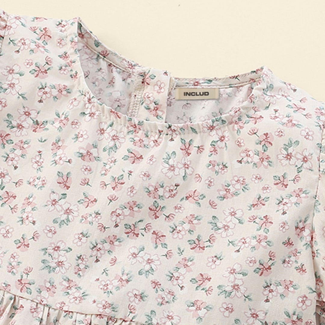 Girls Floral Print Casual Dress Casual Dresses   