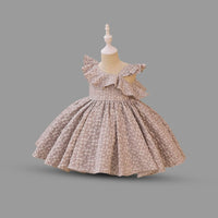 Girls Sleeveless Textured Party Wear Dress Party Dresses   
