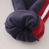 Boys Navy Blue Hooded Zipper Jacket With Puffer Vest & Jogger Sets Sets