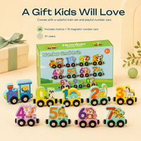 INCLUD Wooden Magnetic Number Train Set - Count, Connect & Play Trending Accessories