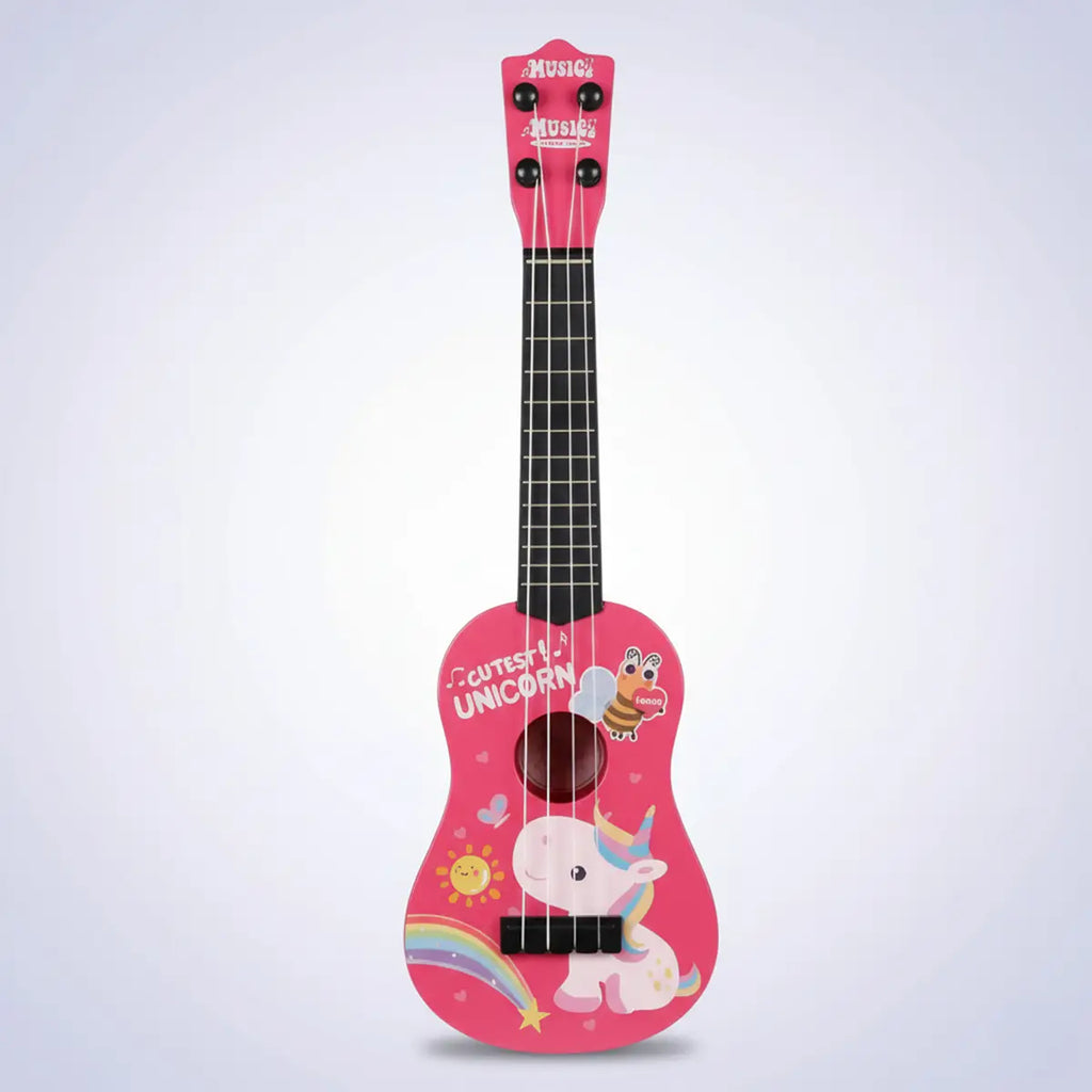 Kids Pink Unicorn Ukulele Musical Toy Guitar Trending Accessories