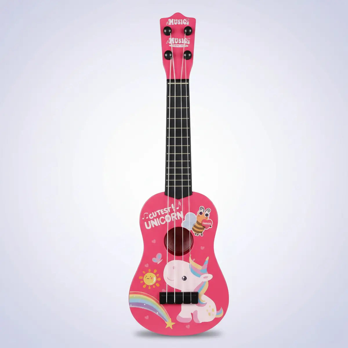 Kids Pink Unicorn Ukulele Musical Toy Guitar Trending Accessories