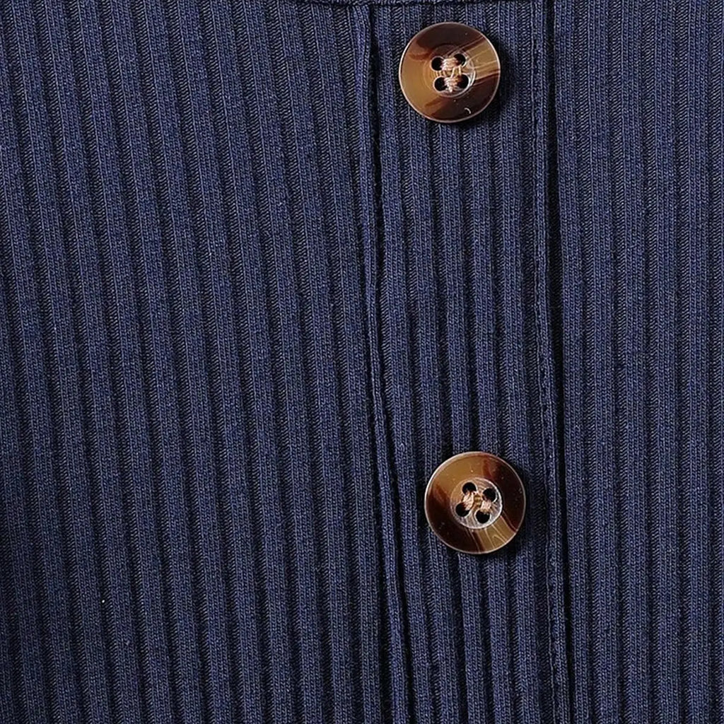 Girls Navy Blue Floral Print Short Sleeves Fit & Flare Dress With Bow Casual Dresses