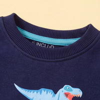 Boys Navy Blue Graphic Long Sleeve Sweatshirt Sweatshirts & Hoodies