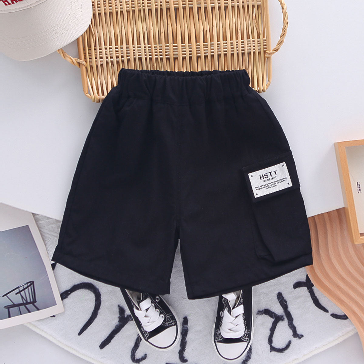 Boys Grey Tie-Up Applique Bunny Printed T-Shirt With Shorts Set 2 pc. Sets