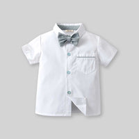 Boys Short Sleeve Shirt With Suspender Short Set 2 pc. Sets   