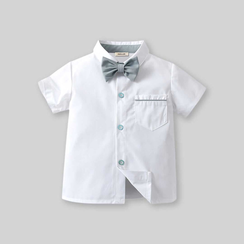 Boys Short Sleeve Shirt With Suspender Short Set 2 pc. Sets   