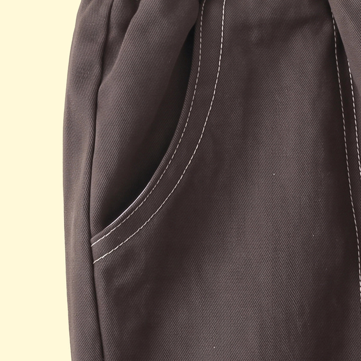 Boys Dark Brown Embroidered Jogger Pants