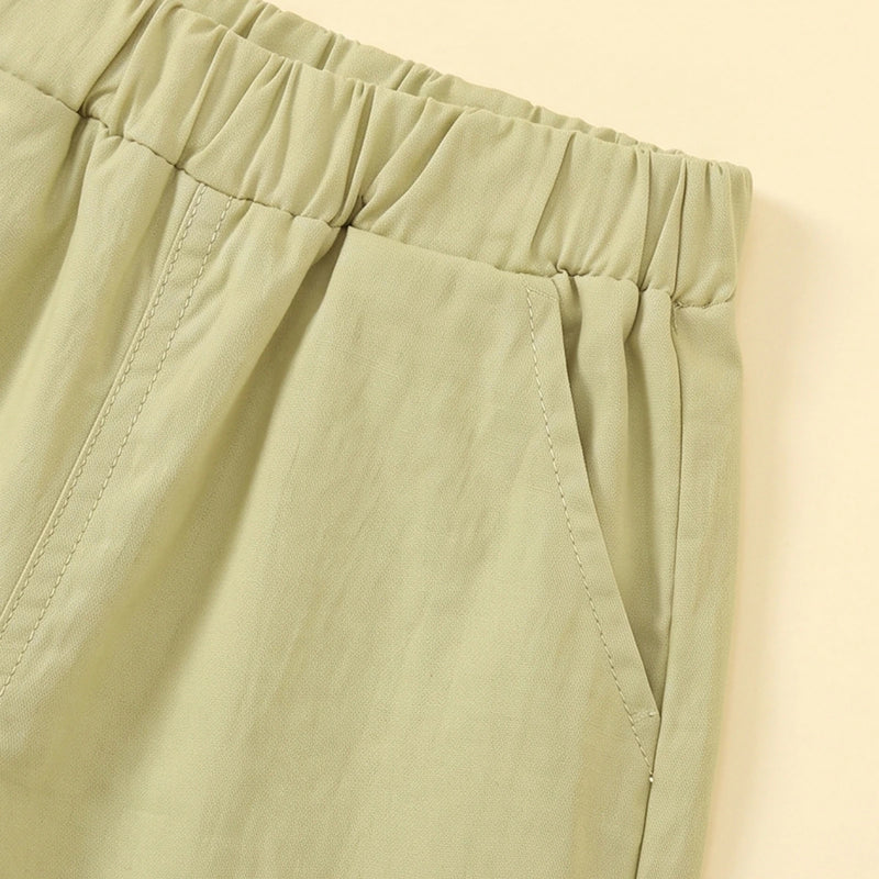 Girls Light Green Sleeveless Top With Pants Sets 2 pc. Sets