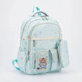 Kids Sea Green Bear Print Multi-Pocket School Backpack Trending Accessories Sea Green Onesize