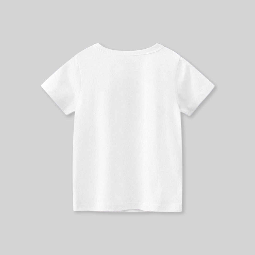 Boys Oversize Short Sleeves T-shirt Tshirts White 7-8 Y 