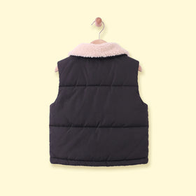 Boys Black Sleeveless Puffer Jacket Coats & Jackets