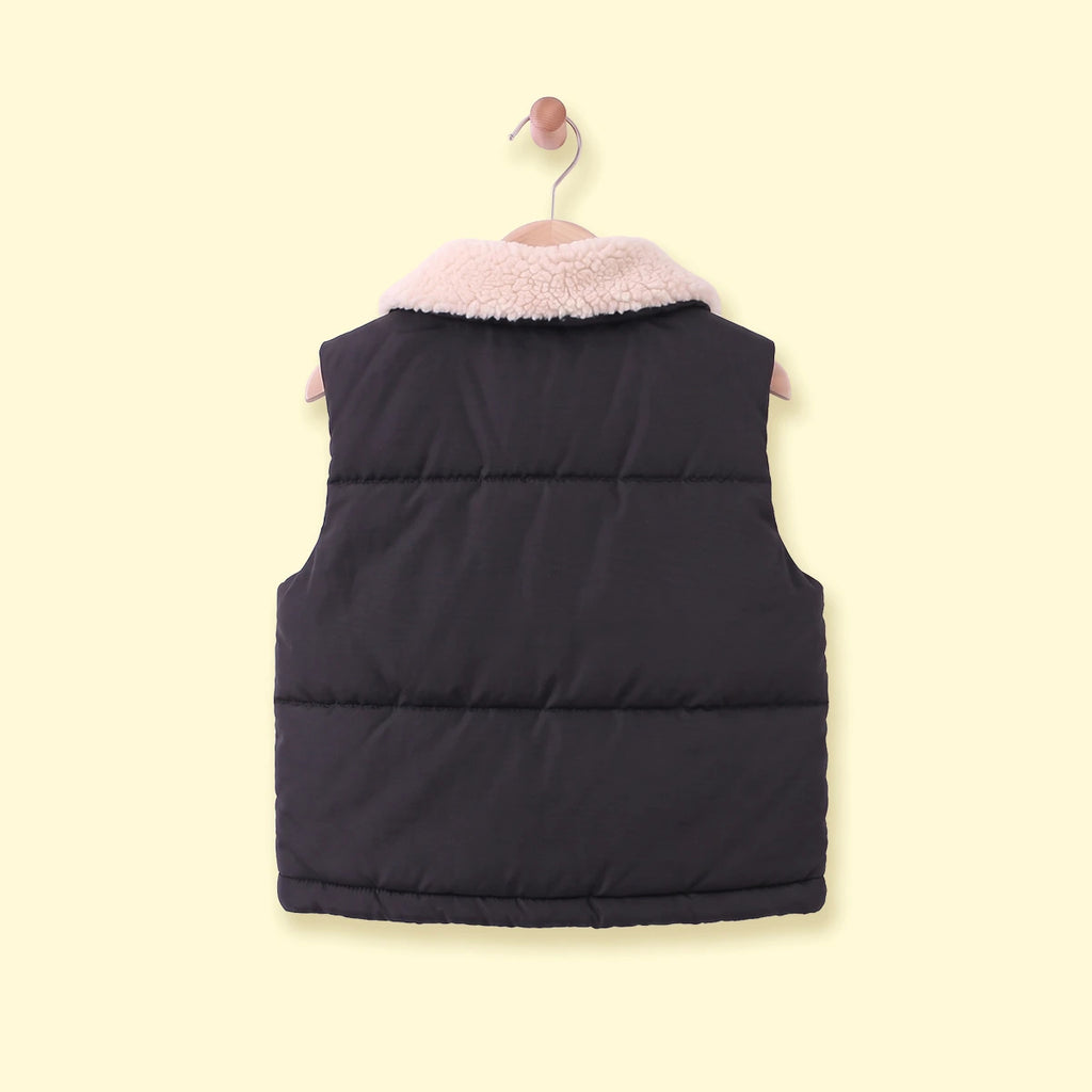 Boys Black Sleeveless Puffer Jacket Coats & Jackets