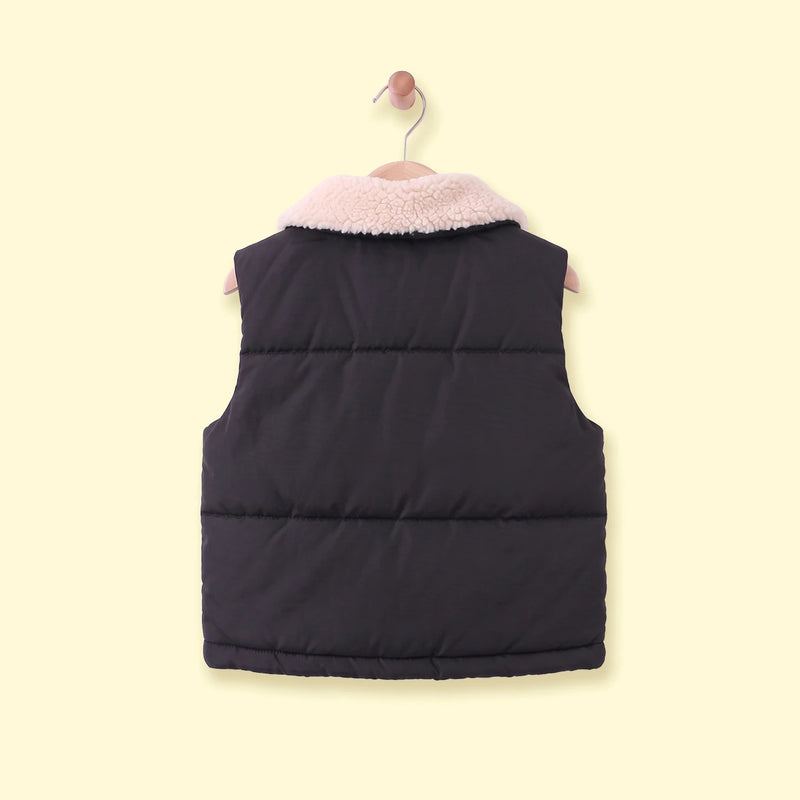 Boys Black Sleeveless Puffer Jacket Coats & Jackets