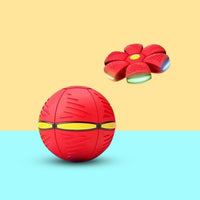 Kids Red Flying Saucer Ball with LED Lights Trending Accessories