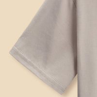 Boys Grey Solid Short Sleeves T-Shirt Tshirts