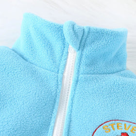 Boys Light Blue Embroidered Zipper Sweatshirt With Jogger Sets 2 pc. Sets