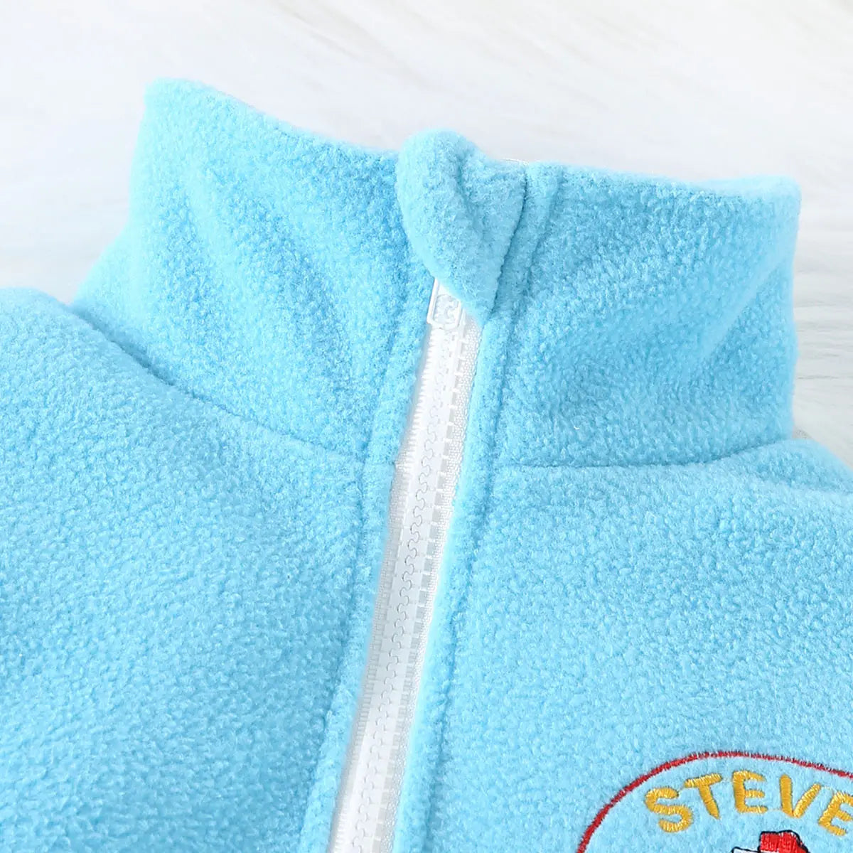 Boys Light Blue Embroidered Zipper Sweatshirt With Jogger Sets 2 pc. Sets