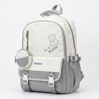 Kids Grey Rabbit Multi-Pocket School Backpack Trending Accessories Grey Onesize