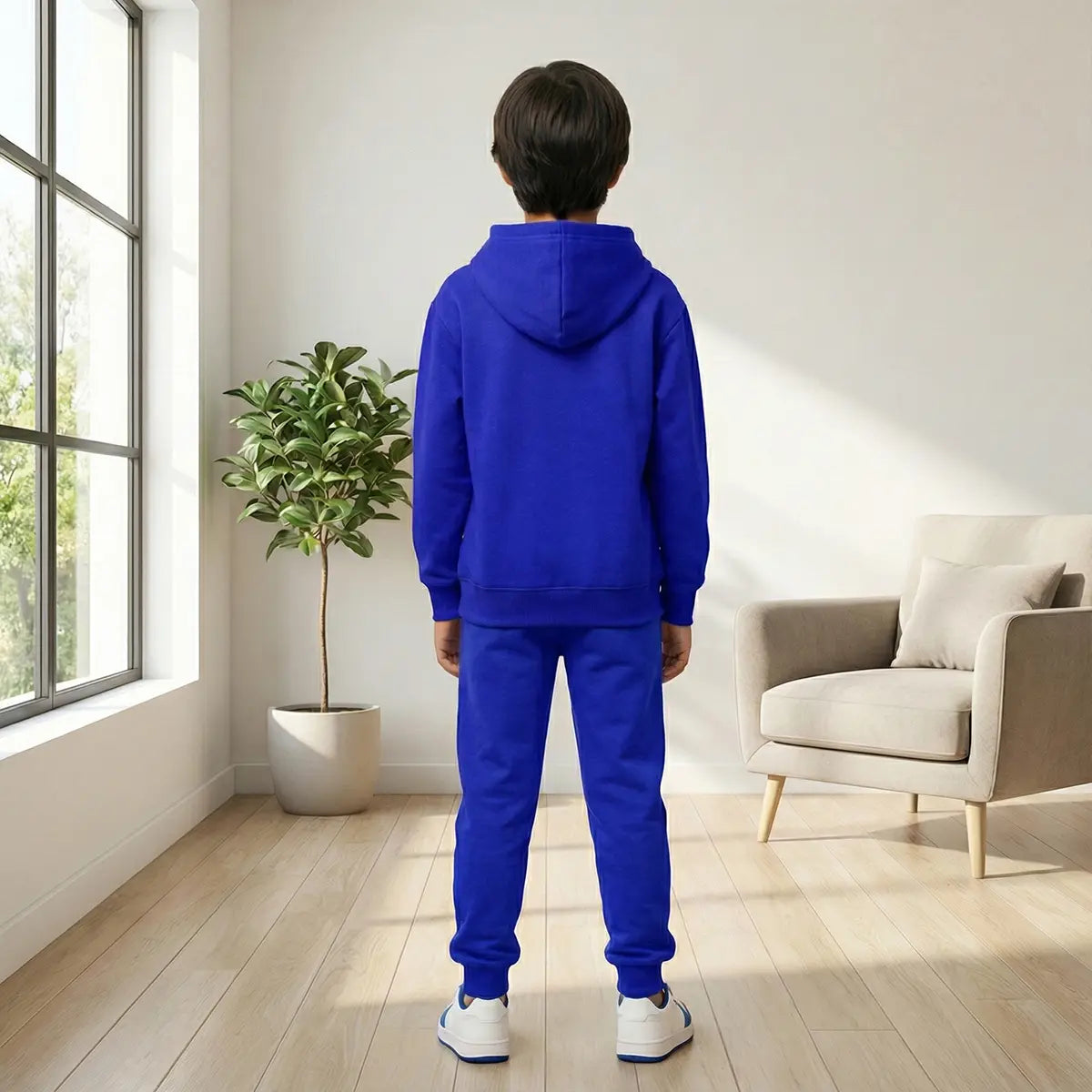 Boys Royal Blue Monster Truck Graphics Hoodies Sweatshirt With Joggers Sets 2 pc. Sets