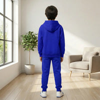 Boys Royal Blue Monster Truck Graphics Hoodies Sweatshirt With Joggers Sets 2 pc. Sets
