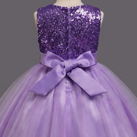 Girls Purple Sequin Embellished Fit & Flare Party Wear Dress Party Dresses