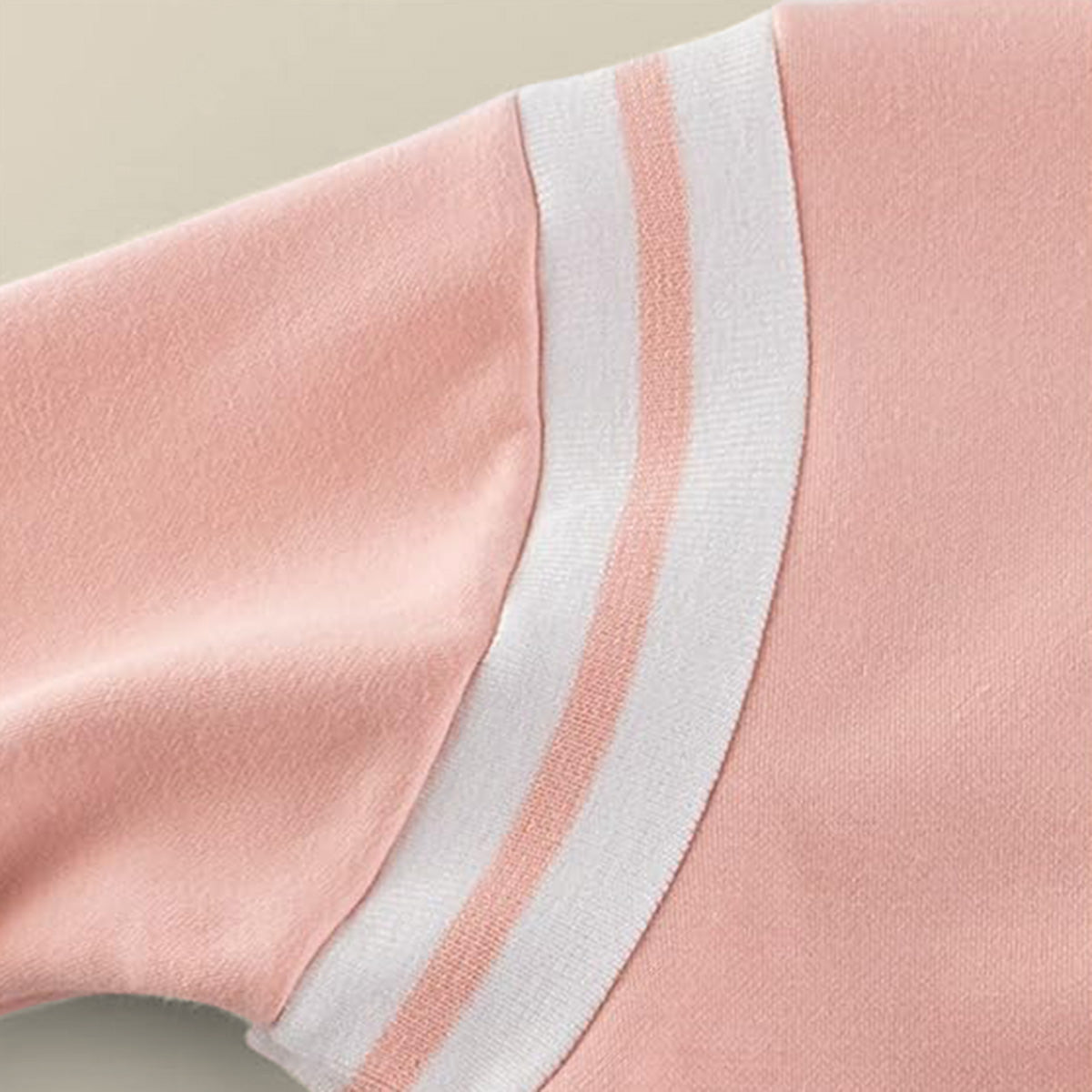 Girls Pink Motif Print Sweatshirt with Joggers Set Sets