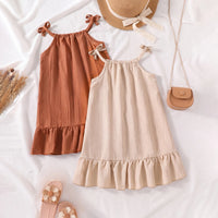 Girls Multicolor Textured Sleeveless A-Line Dress Pack Of 2 Casual Dresses